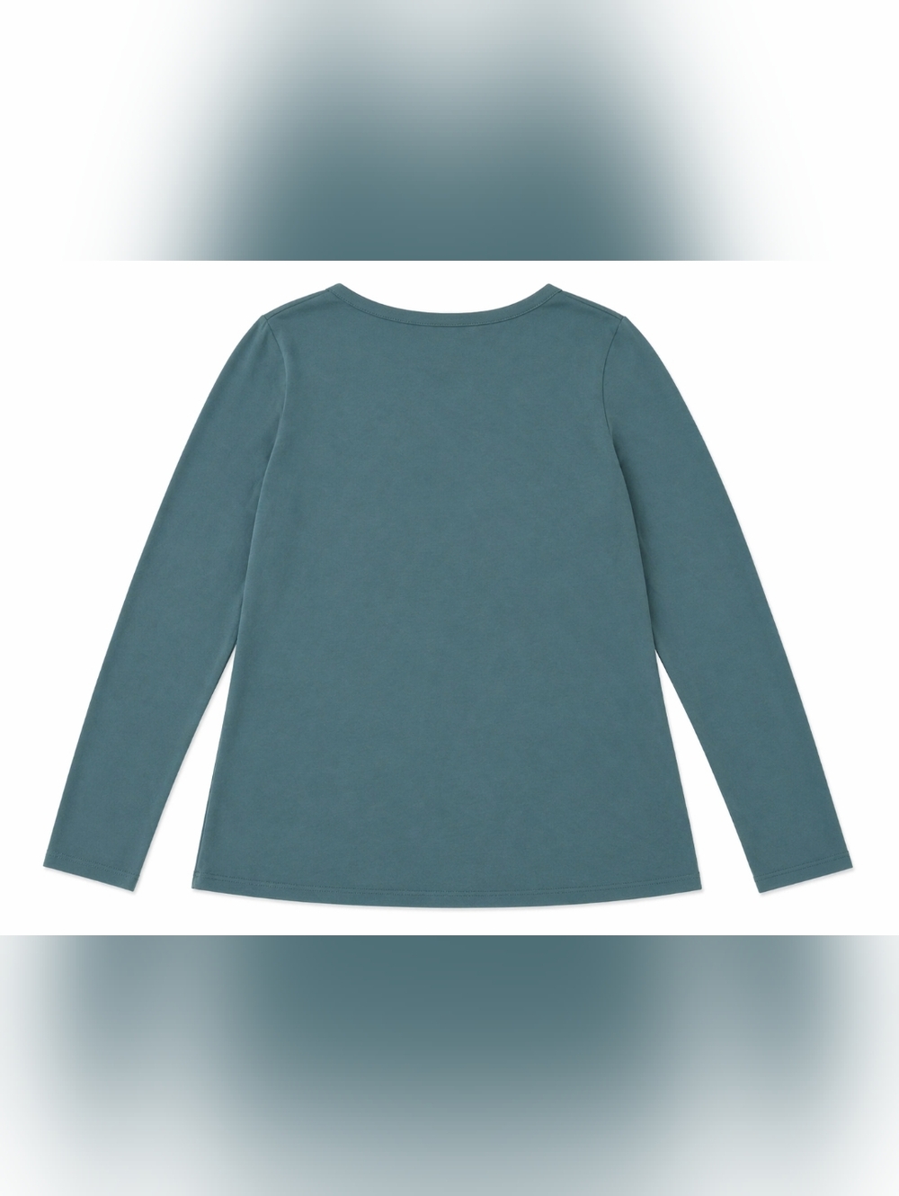 LOFT Teal-Blue Gathered V-Neck Long Sleeve Top Size XL - Picture 4 of 5